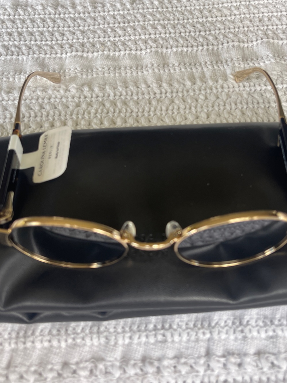 Carolina Lemke Kwasi Gold Sunglasses + Premium Faux Leather Case 3133-02 - Picture 5 of 8